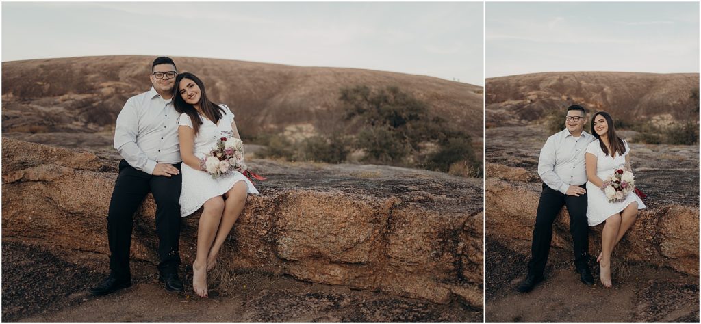 engagement session at enchanted rock - nicole berndt photography